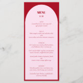 Modern minimalistisch roze rondtrekmenu menu (Voorkant)