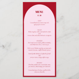 Modern minimalistisch roze rondtrekmenu menu