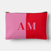 Modern minimalistisch roze rood Initiaal monogram Etui (Voorkant)