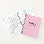 Modern minimalistisch roze schrijfboek notitieboek (Binnen)