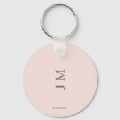 Modern minimalistisch roze sleutelhanger (Voorkant)