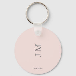 Modern minimalistisch roze sleutelhanger