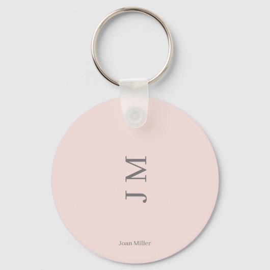 Modern minimalistisch roze sleutelhanger (Voorkant)