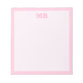 Modern Minimalistisch Roze Typografie Initiaal Mon Notitieblok (Voorkant)
