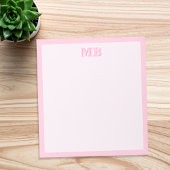 Modern Minimalistisch Roze Typografie Initiaal Mon Notitieblok