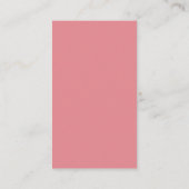Modern minimalistisch roze wit visitekaartje (Achterkant)