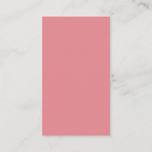 Modern minimalistisch roze wit visitekaartje (Achterkant)