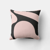 Modern minimalistisch roze zwart kleurenblok Abstr Kussen (Achterkant)