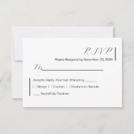 Modern minimalistisch RSVP kaartje