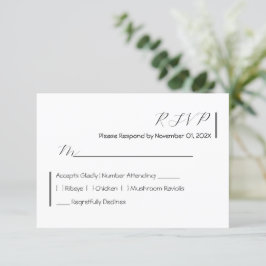 Modern minimalistisch RSVP kaartje