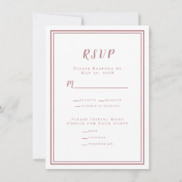 Modern minimalistisch RSVP-menu Stusty Roos
