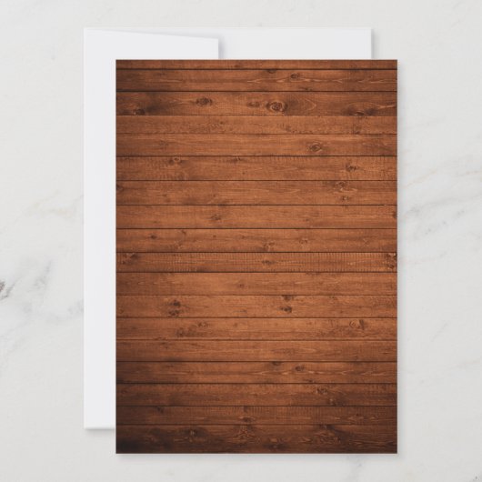 Modern minimalistisch Rustisch Hout Save The Date (Achterkant)