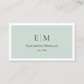 Modern minimalistisch Sage Green Grey Simple Visitekaartje (Voorkant)