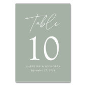 Modern minimalistisch Sage Green Wedding Kaart (Achterkant)