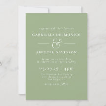 Modern minimalistisch Sage Green Wedding