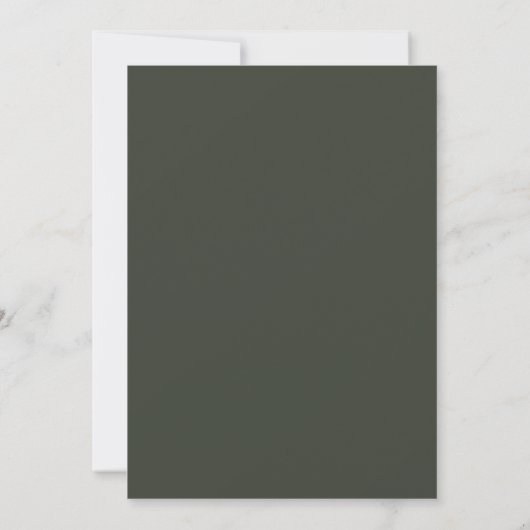 Modern minimalistisch Sage Green Wedding Kaart (Achterkant)