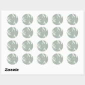 Modern minimalistisch Sage Green Wedding Ronde Sticker (Vel)