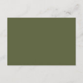 Modern minimalistisch Sage Green Wedding RSVP Kaartje (Achterkant)