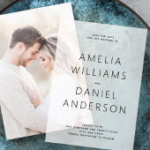 Modern minimalistisch Save the Date Vellum Uitnodigingen