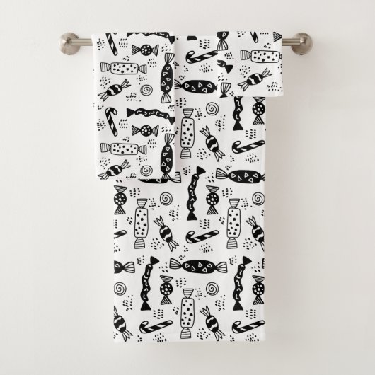 Modern minimalistisch Scandinavisch Snoep Bonbon Bad Handdoek (Insitu)