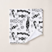 Modern minimalistisch Scandinavisch Snoep Bonbon Bad Handdoek (Wasdoekje)