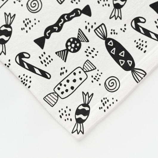 Modern minimalistisch Scandinavisch Snoep Bonbon Fleece Deken (Hoek)