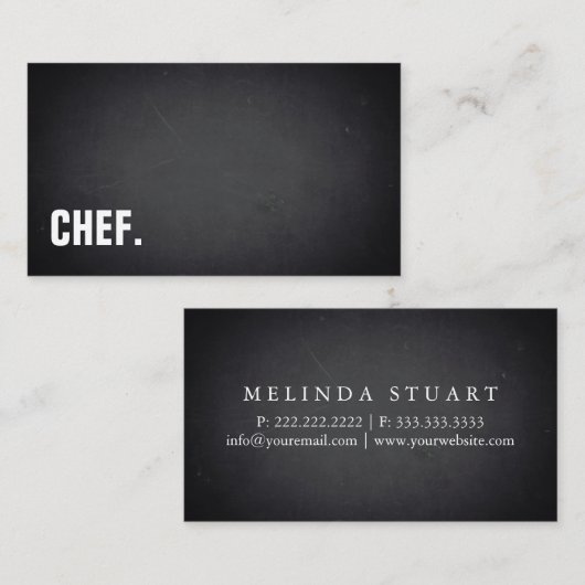 Modern minimalistisch schaakbord visitekaartje (Voorkant / Achterkant)