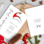 Modern minimalistisch Schattige kerstfeest Kaart