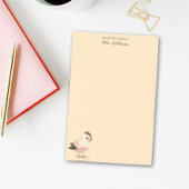 Modern Minimalistisch Schattige Vogel Monogram Scr Post-it® Notes