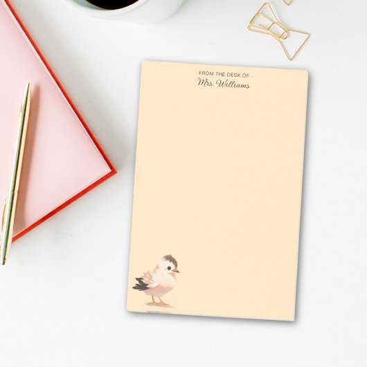 Modern Minimalistisch Schattige Vogel Monogram Scr Post-it® Notes