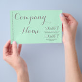 modern Minimalistisch schoonheidssalon met munt gr Flyer (Hand)