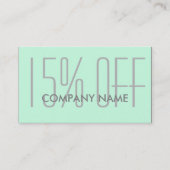 modern Minimalistisch schoonheidssalon met munt gr Visitekaartje (Voorkant)