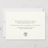 Modern Minimalistisch Schrift Eucalyptus Bedrijfsl Feestdagenkaart (Achterkant)