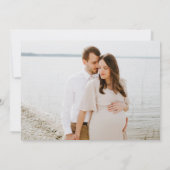 Modern Minimalistisch Schrift Foto Plat Bedankkaart (Achterkant)