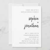 Modern Minimalistisch Schrift | Koppels Shower Kaart (Voorkant)