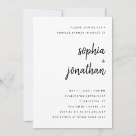 Modern Minimalistisch Schrift | Koppels Shower Kaart