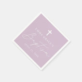 Modern minimalistisch schrift Licht Paarse doop Servet (Hoek)