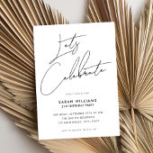 Modern minimalistisch script 21e verjaardag kaart