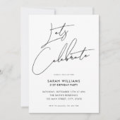 Modern minimalistisch script 21e verjaardag kaart (Voorkant)