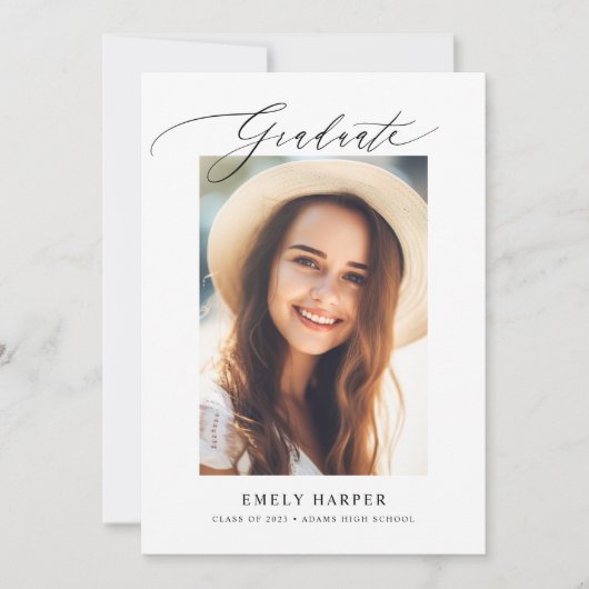 Modern minimalistisch script 2 Fotogradatie Partij Kaart (Voorkant)