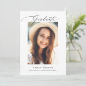 Modern minimalistisch script 2 Fotogradatie Partij Kaart (Staand voorkant)