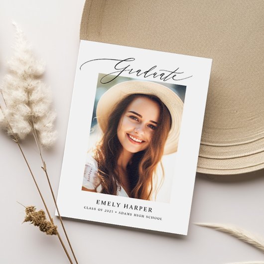 Modern minimalistisch script 2 Fotogradatie Partij Kaart