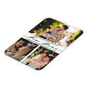 Modern minimalistisch script 3 Photo Collage nieuw Magneet (Linkerzijde)