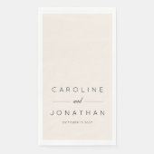 Modern minimalistisch script aangepaste bruiloft servet (Voorkant)