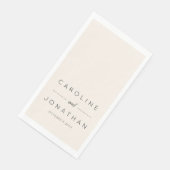 Modern minimalistisch script aangepaste bruiloft servet (Hoek)