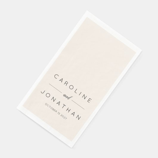 Modern minimalistisch script aangepaste bruiloft servet (Hoek)