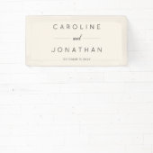 Modern minimalistisch script aangepaste bruiloft spandoek (Insitu)