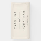 Modern minimalistisch script aangepaste bruiloft spandoek (Verticaal)