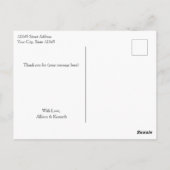 Modern minimalistisch script Aangepaste foto-bruil Briefkaart (Achterkant)