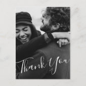 Modern minimalistisch script Aangepaste foto-bruil Briefkaart (Voorkant)